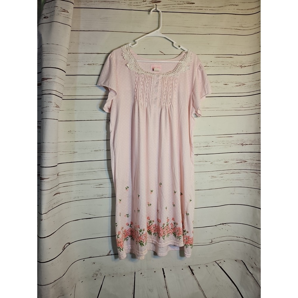 PINK LABEL Y2K COTTON Nightgown Fairycore‎ Cottagecore Grannycore Pink Floral